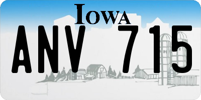 IA license plate ANV715