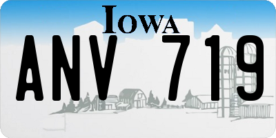 IA license plate ANV719