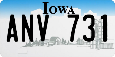 IA license plate ANV731