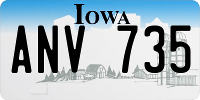 IA license plate ANV735