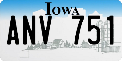 IA license plate ANV751