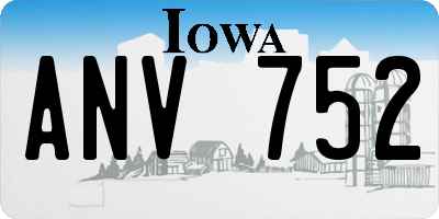 IA license plate ANV752