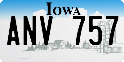 IA license plate ANV757