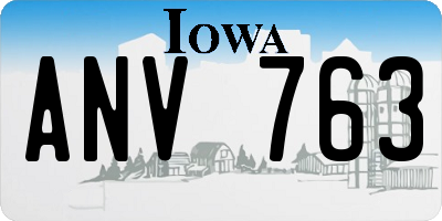 IA license plate ANV763