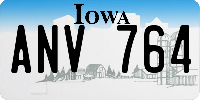 IA license plate ANV764