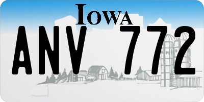 IA license plate ANV772