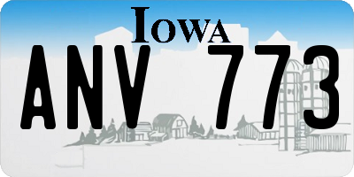 IA license plate ANV773