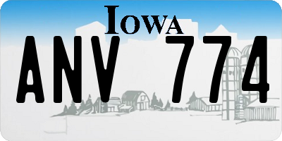 IA license plate ANV774