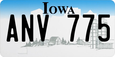 IA license plate ANV775