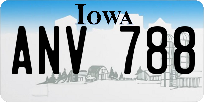 IA license plate ANV788