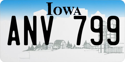 IA license plate ANV799