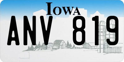 IA license plate ANV819