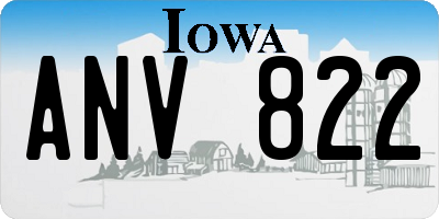 IA license plate ANV822
