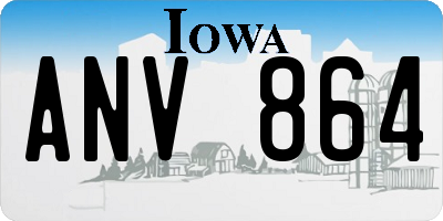 IA license plate ANV864