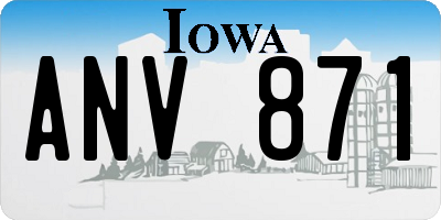 IA license plate ANV871