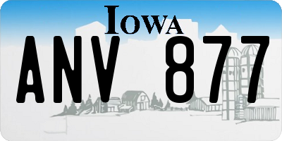 IA license plate ANV877