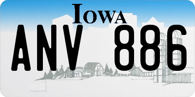 IA license plate ANV886