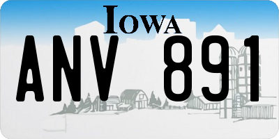 IA license plate ANV891