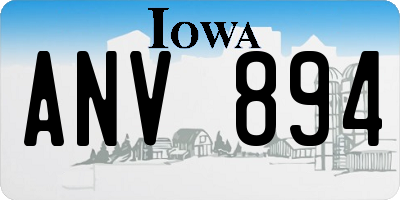 IA license plate ANV894