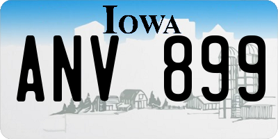 IA license plate ANV899