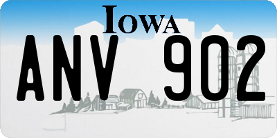 IA license plate ANV902