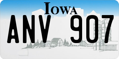 IA license plate ANV907