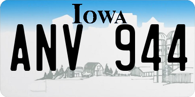 IA license plate ANV944