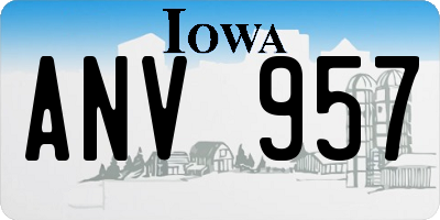 IA license plate ANV957