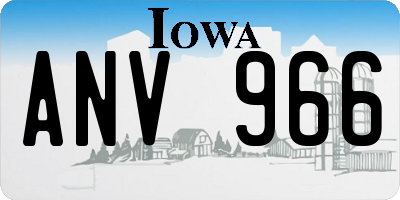 IA license plate ANV966