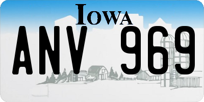IA license plate ANV969