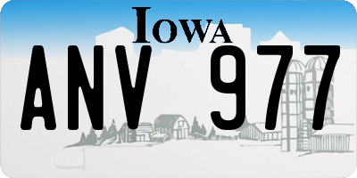 IA license plate ANV977