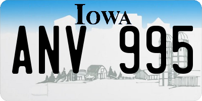 IA license plate ANV995