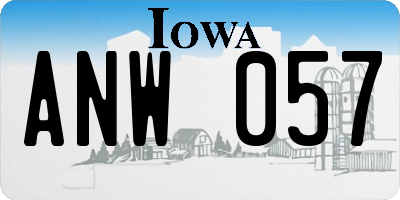IA license plate ANW057