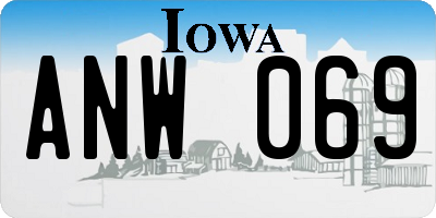 IA license plate ANW069