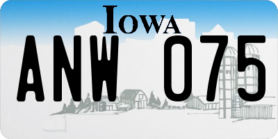 IA license plate ANW075