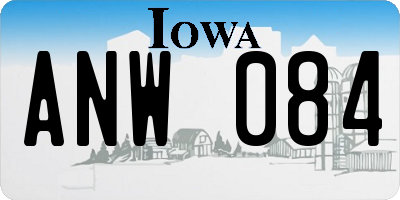 IA license plate ANW084