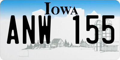 IA license plate ANW155