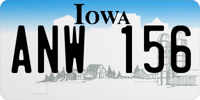 IA license plate ANW156