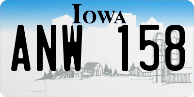 IA license plate ANW158
