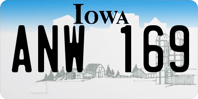 IA license plate ANW169