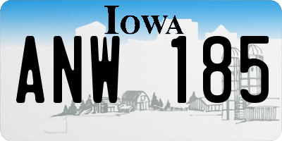 IA license plate ANW185