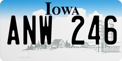 IA license plate ANW246