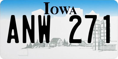 IA license plate ANW271