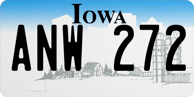 IA license plate ANW272