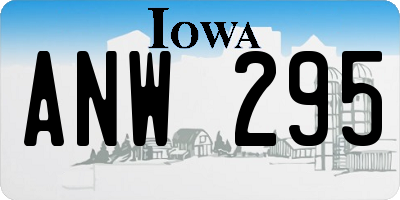 IA license plate ANW295