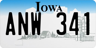 IA license plate ANW341
