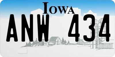IA license plate ANW434