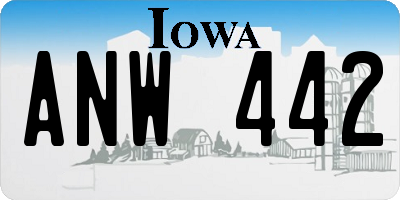 IA license plate ANW442