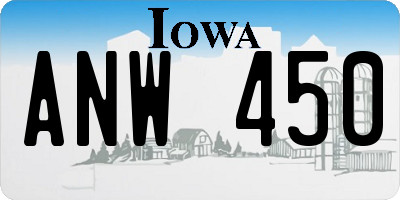 IA license plate ANW450