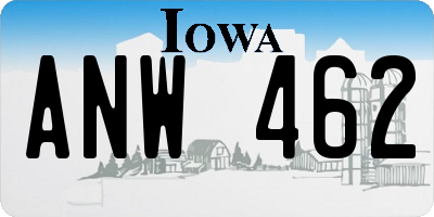 IA license plate ANW462